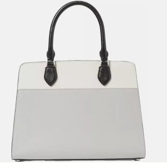 Kate Spade Madison Medium Top Handle Satchel Shoulder Purse - Platinum Grey - Picture 6 of 6